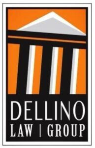 Dellino Logo in Orange and White Color