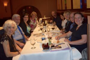 A Group of People Sitting on Either Sides of a Table